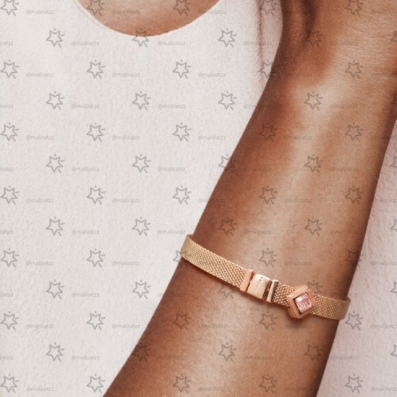 Pandora Pink Square Clip Charm - Picture 3 of 4